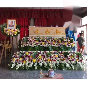 พวงหรีดดอกไม้สด มีนบุรี